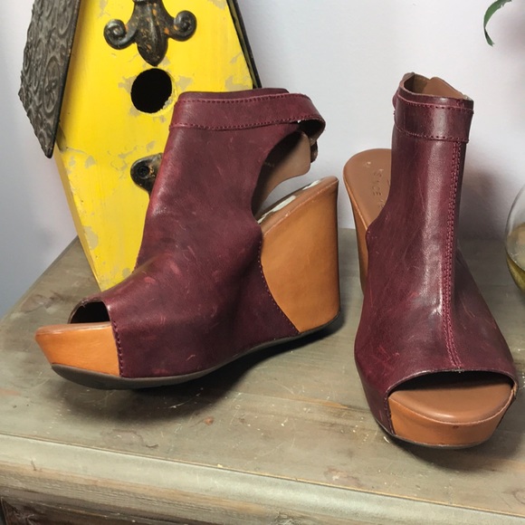 💙Kork-Ease Berit Leather Wedge Sling Back Sandals - Picture 11 of 12